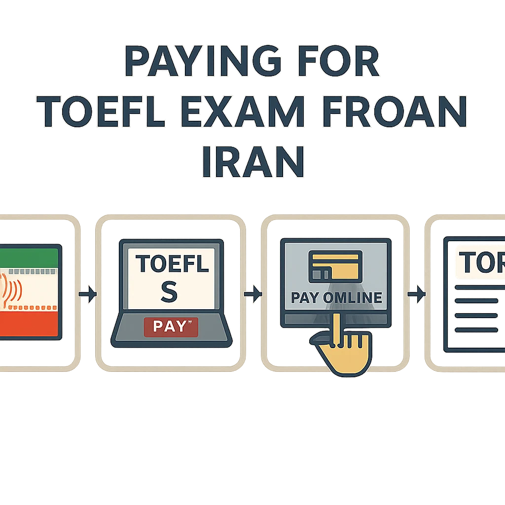 اینفوگرافی روند پرداخت هزینه آزمون تافل از ایران